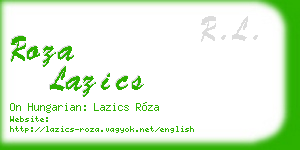 roza lazics business card