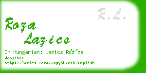 roza lazics business card